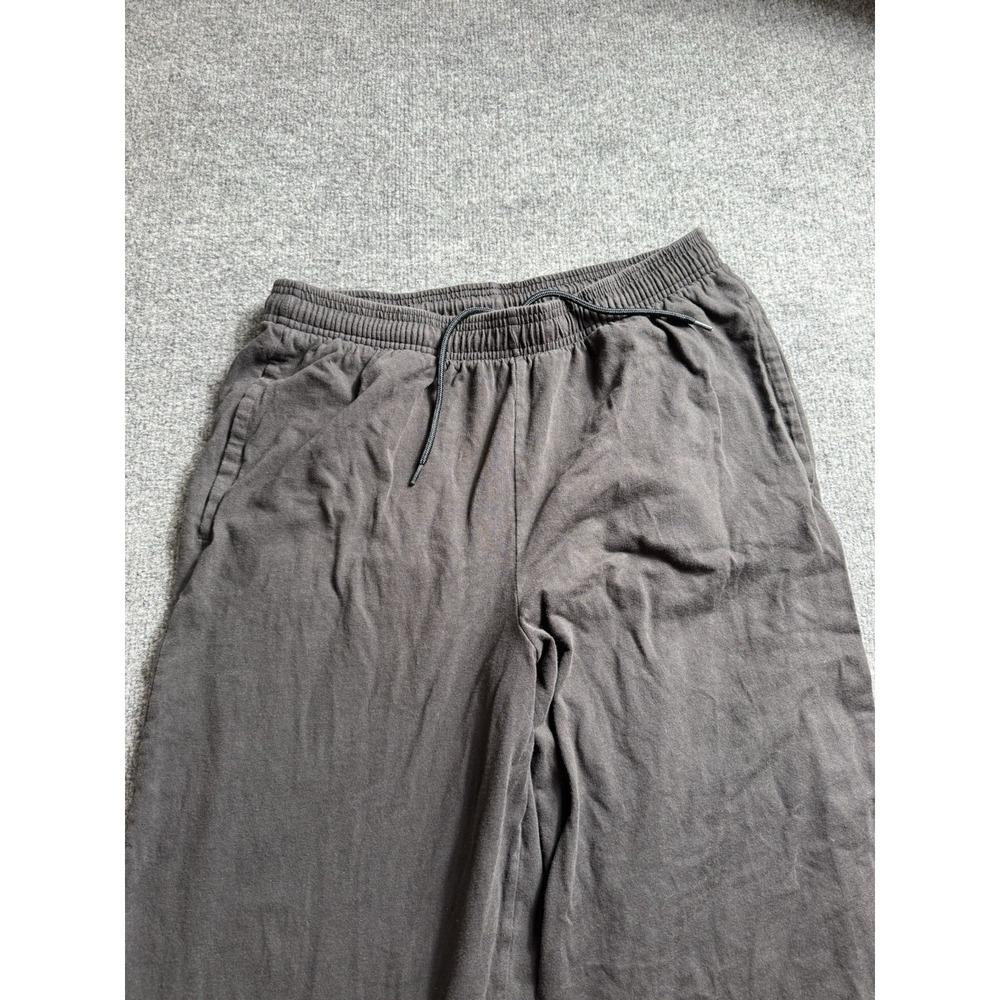 BCG Black Large Unisex Straight Leg Sweat Pants With Drawstring And Pockets Used